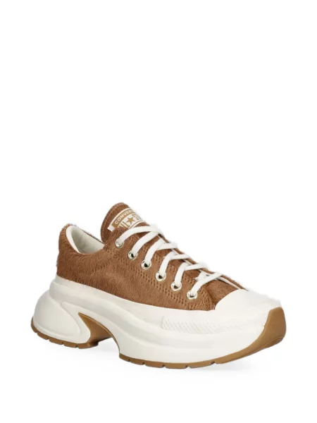Sneakerși Converse Chuck Taylor All Star cu platformă din piele de căprioară streetstyle negru