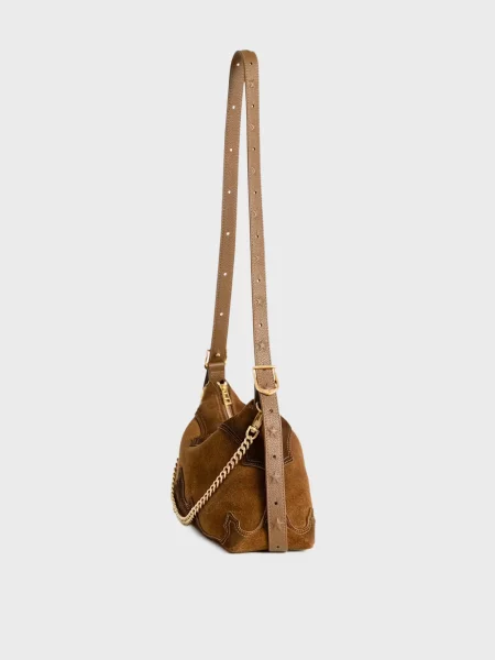 Замшева сумка Zadig&voltaire коричнева