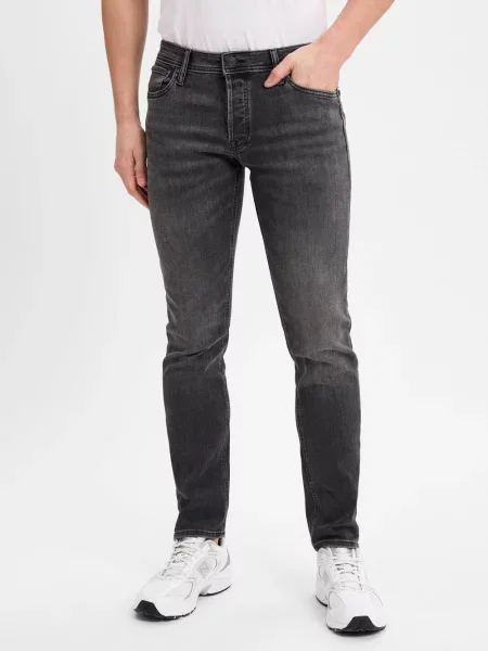 Jack & Jones Jeansy Mężczyźni szary|czarny jednolity czarne