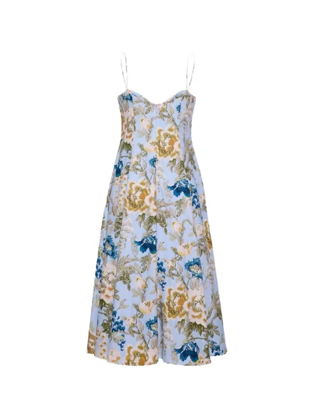 Rochie Cara Cara cu model floral cu imagine albastru