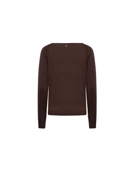 Sweter Silvian Heach wełniany brązowy
