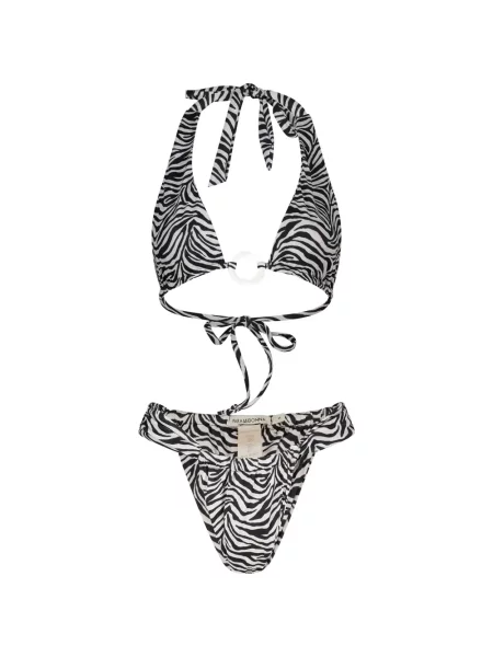 Bikini Paramidonna z nadrukiem w zebrę białe