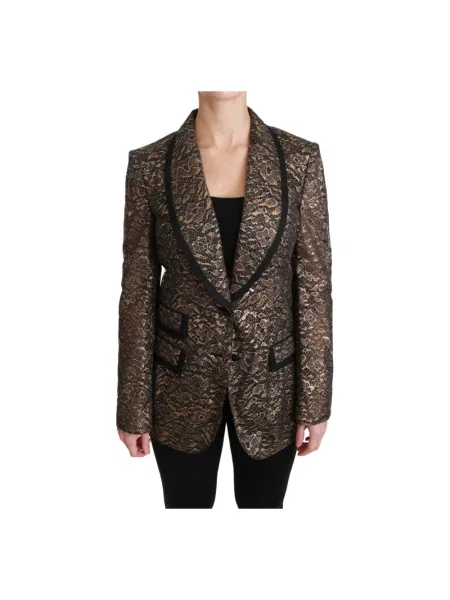 Marynarka Dolce And Gabbana w kwiatki czarna