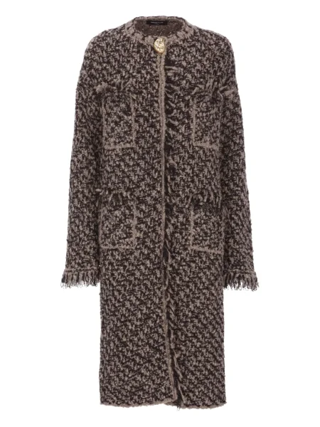 Płaszcz Fabiana Filippi z frędzli czarny