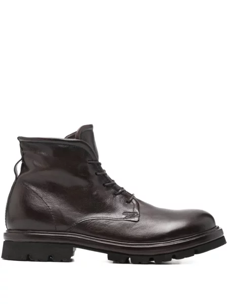 Botine A.s.98 cu șireturi din piele maro