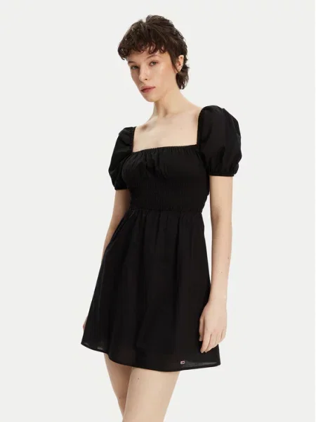 Tommy Jeans Sukienka letnia Voile czarny