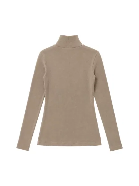 Sweter z golfem Max Mara wełniany do golfa beżowy