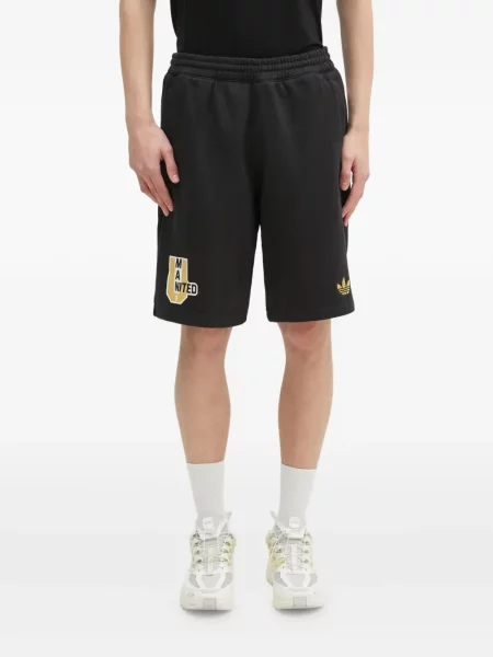 Pantaloni scurți Adidas cu broderie negru