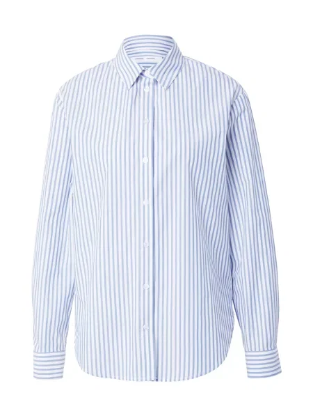 Samsøe Samsøe Blúzka Adisoni svetlomodrá biela