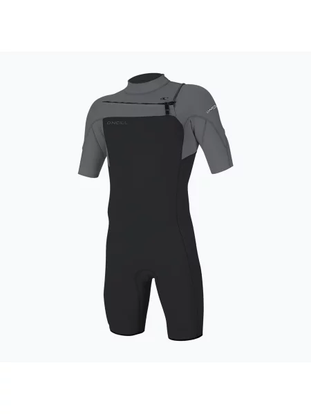 Costum de înot pentru bărbați O'Neill Hammer Chest Zip SS Spring tempered steel/smoke/smoke