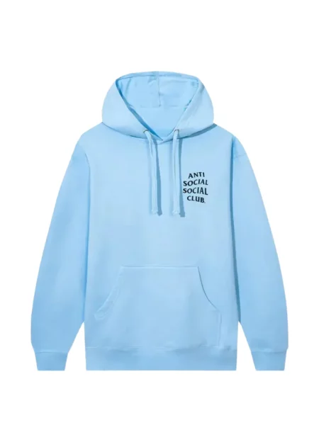 Hanorac cu glugă Anti Social Social Club albastru