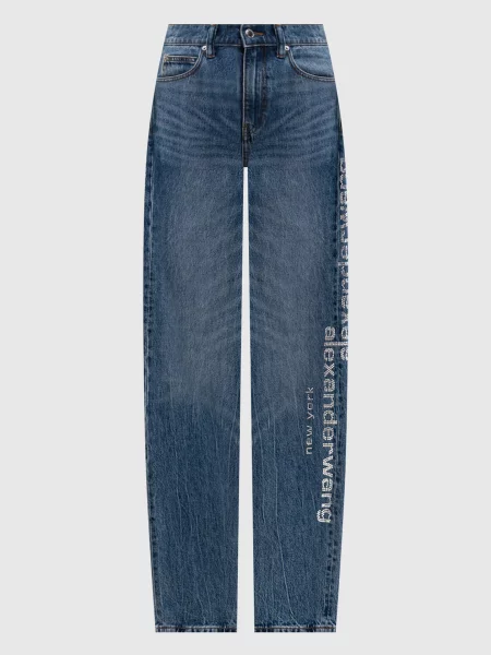 Джинси CRYSTAL MIRROR Alexander Wang сині