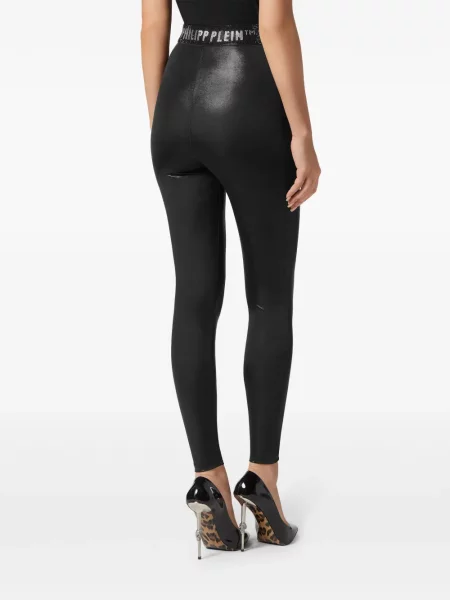 Leggings Philipp Plein cu autograf negru