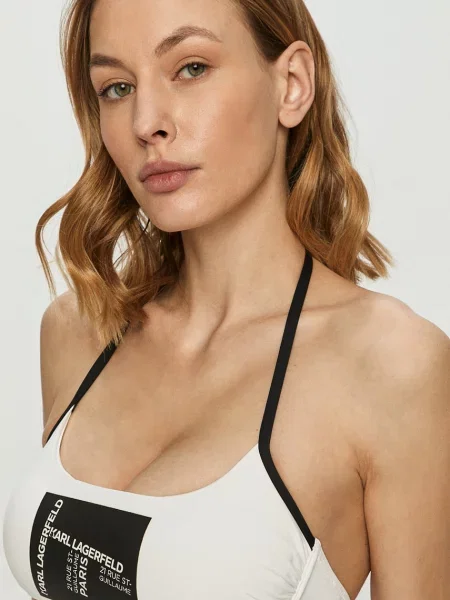 Costum de baie Karl Lagerfeld alb