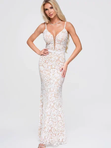 Rochie maxi Edoti cu broderie