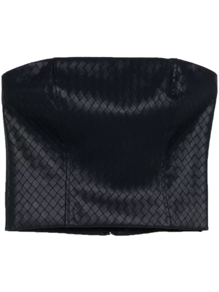 Top Rotate Birger Christensen pleciony niebieski