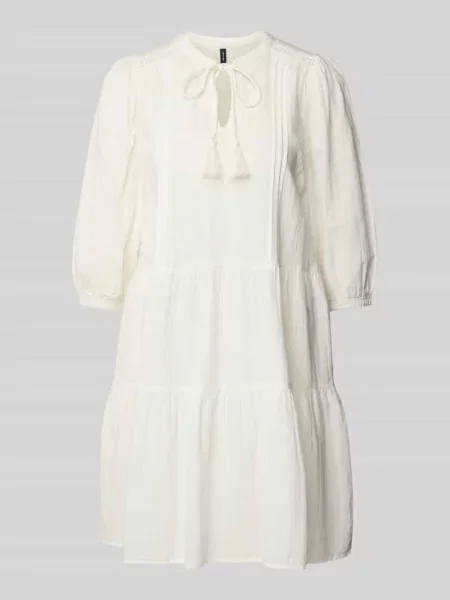 Sukienka tunikowa z czystej bawełny model PRETTY' Vero Moda biała