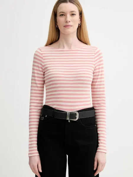 Marc O'Polo majica z dolgimi rokavi roza