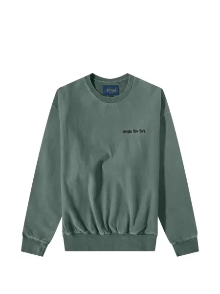Pulover Awake Ny cu broderie verde
