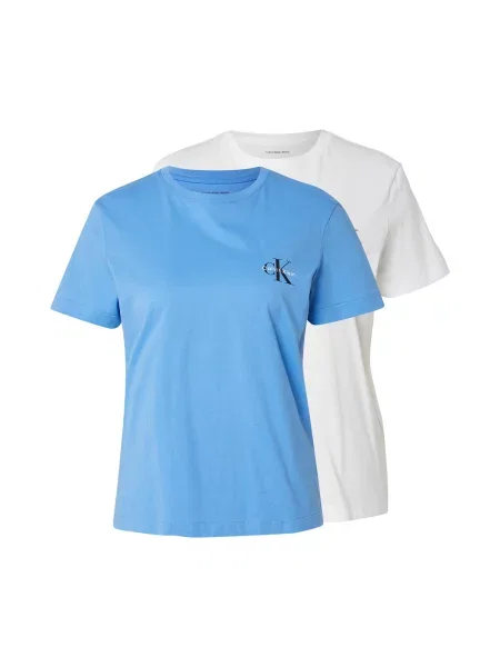 Calvin Klein Jeans Tricou azuriu alb