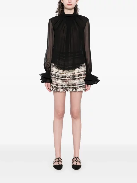 Top Giambattista Valli transparente negru
