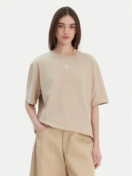 Adidas Тишърт Essentials Boyfriend Oversize бежов