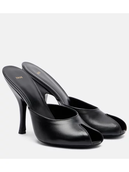 Papuci tip mules Jude din piele negru