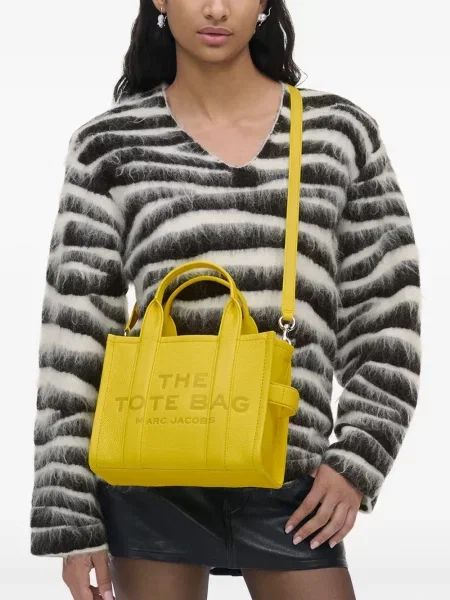 Geantă shopper Marc Jacobs din piele galben