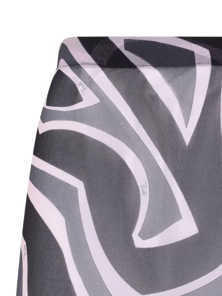 Fustă Pucci cu imagine plasă negru