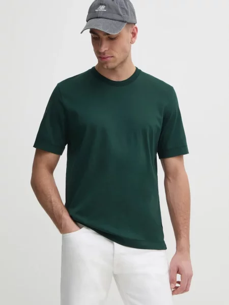 Тениска Sisley с изчистен дизайн зелено