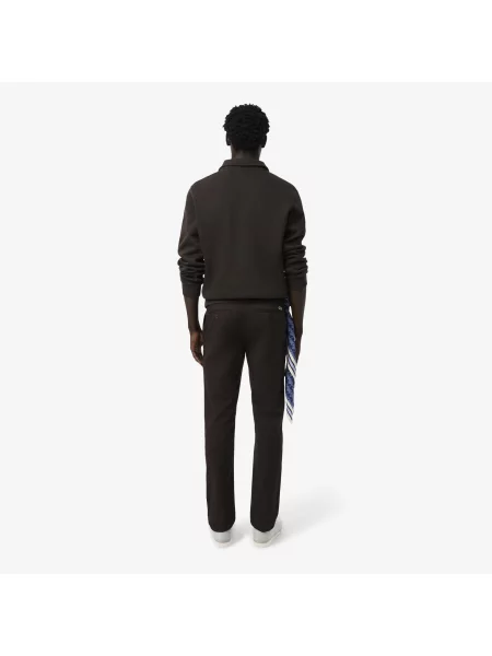 Lacoste Spodnie Chino O Dopasowanym Kroju Z Elastycznej Bawełny brązowy