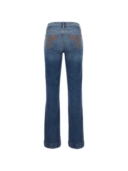 Blugi 7 For All Mankind cu broderie albastru
