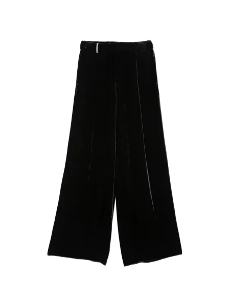 Pantaloni palazzo Peserico de catifea negru
