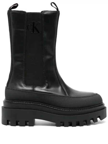 Botine chelsea Calvin Klein Jeans din piele negru