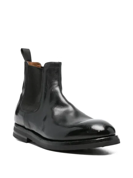 Botine chelsea Green George din piele negru