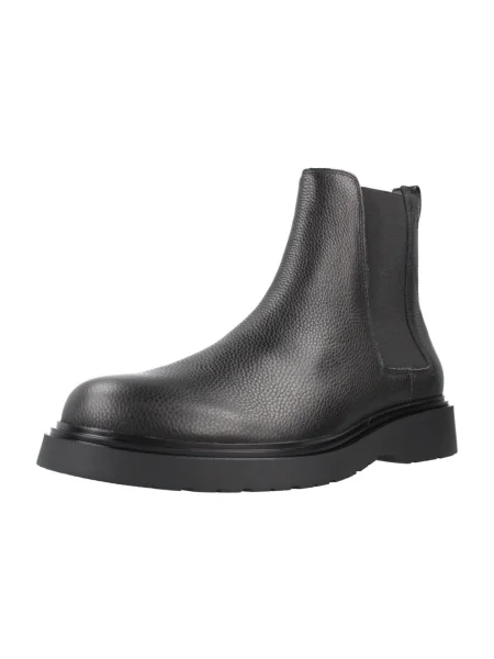 Calvin Klein bőr bokacsizma COMBAT ESS CHELSEA BOOT LTH fekete