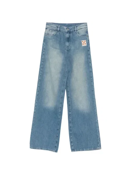 Szerokie jeansy dziecięce Off-white białe