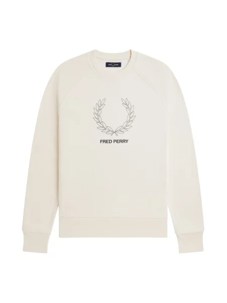 Fred Perry Bluza Mężczyźni jednolity S biały