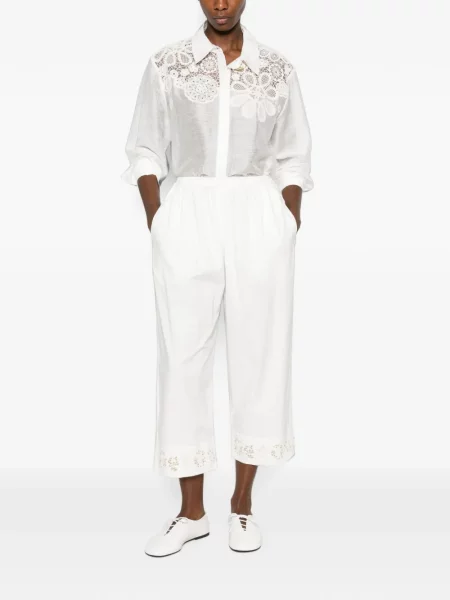 Decupat pantaloni Aodress alb