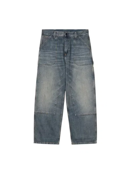 Szerokie jeansy Carhartt Wip niebieskie