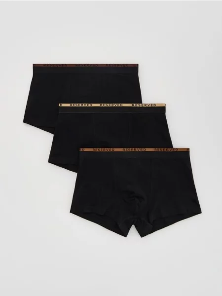 Reserved Set de 3 perechi de boxeri classic negru