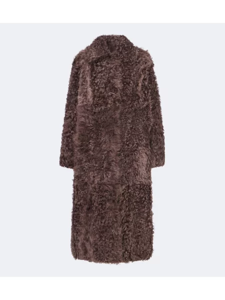 Reversibil haină din piele de oaie Arma din piele de oaie maro