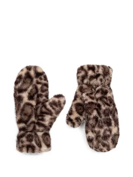 Mănuși Joseph Ribkoff cu imagine cu model leopard cu blană maro