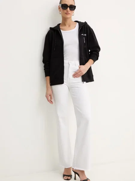 Armani Exchange Bombažen pulover črna