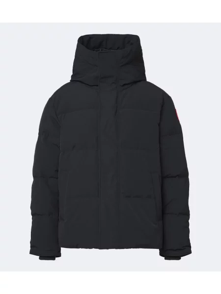 Πουπουλένιο μπουφάν Canada Goose με κουκούλα μαύρο