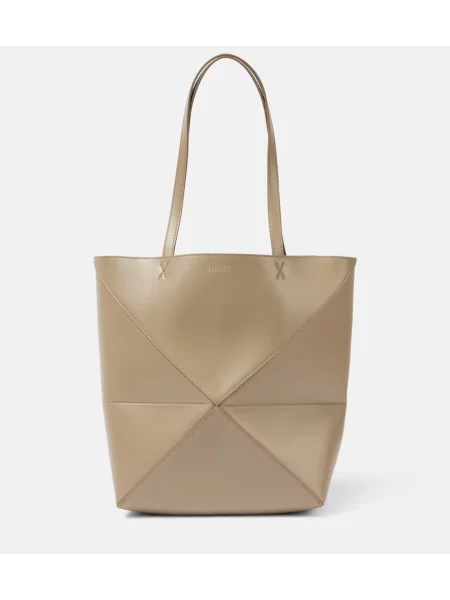 Geanta de piele Loewe din piele bej