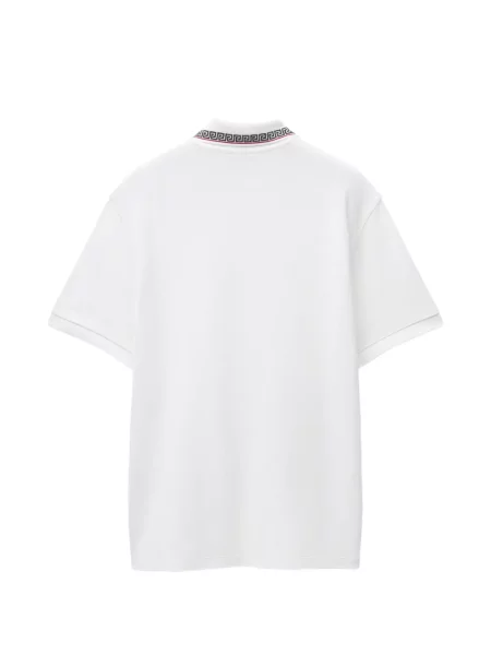 Tricou polo Versace cu autograf alb