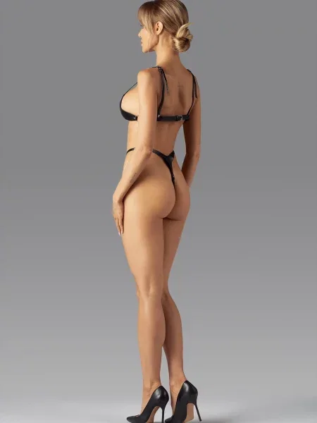 Эротическое боди из экокожи Боди_Obsessive_Dame_Controle чорне