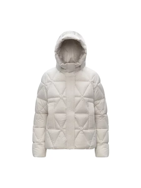 Krótka termiczny kurtka K-way z mikrofibry biała