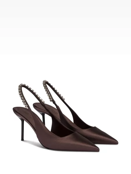 Pantofi cu toc Paris Texas slingback maro